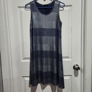 Espresso Navy and White Striped Mini Dress